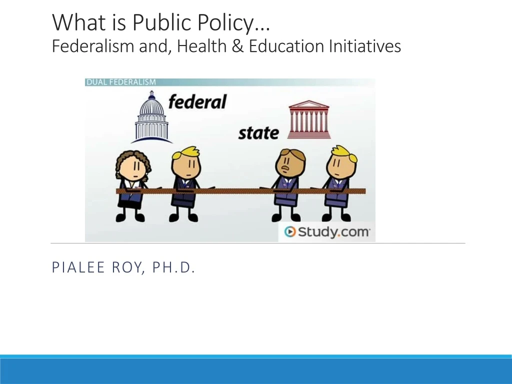 what is public policy federalism and health education initiatives