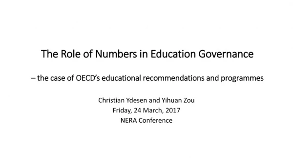 Christian Ydesen and Yihuan Zou Friday, 24 March, 2017 NERA Conference