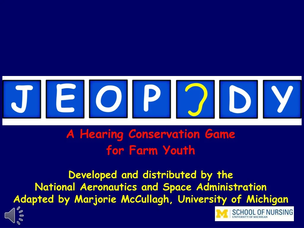 a hearing conservation game for farm youth