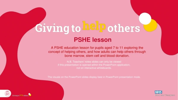 PSHE lesson