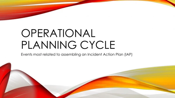 Operational Planning cycle