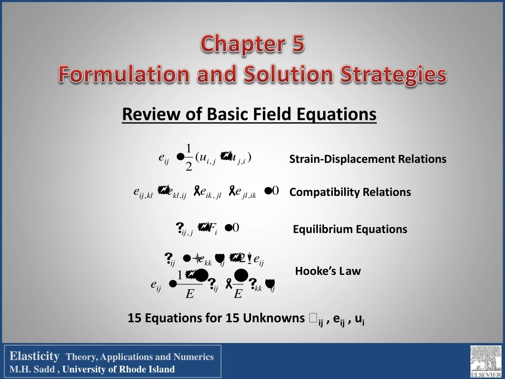 chapter 5 formulation and solution strategies