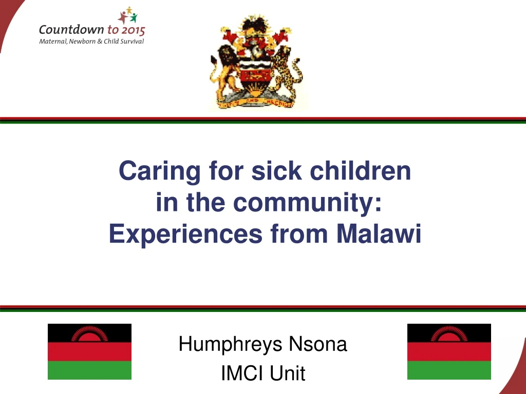 caring for sick children in the community experiences from malawi