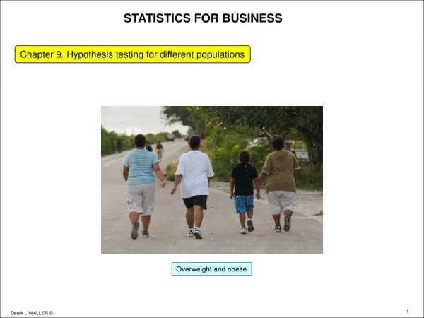 STATISTICS FOR BUSINESS