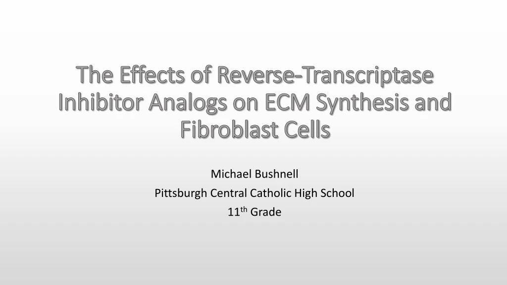 the effects of reverse transcriptase inhibitor analogs on ecm synthesis and fibroblast cells