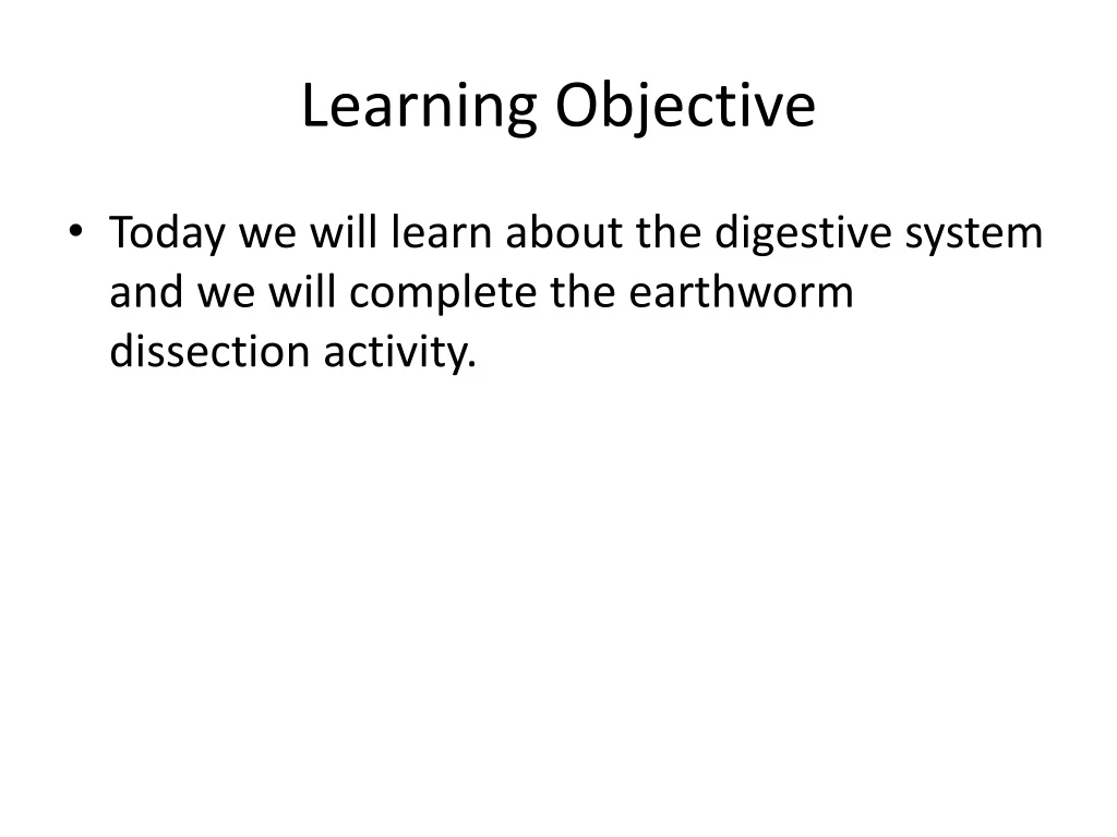 learning objective