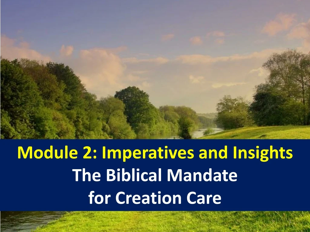 module 2 imperatives and insights the biblical