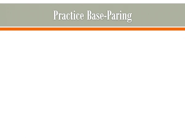 Practice Base-Paring
