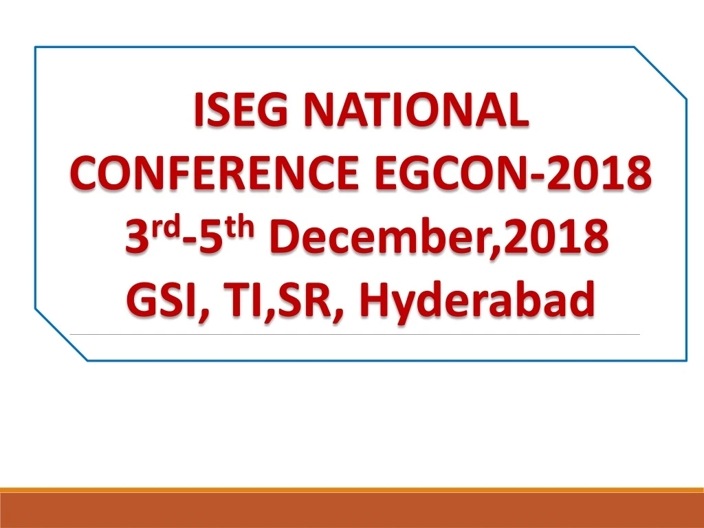 iseg national conference egcon 2018