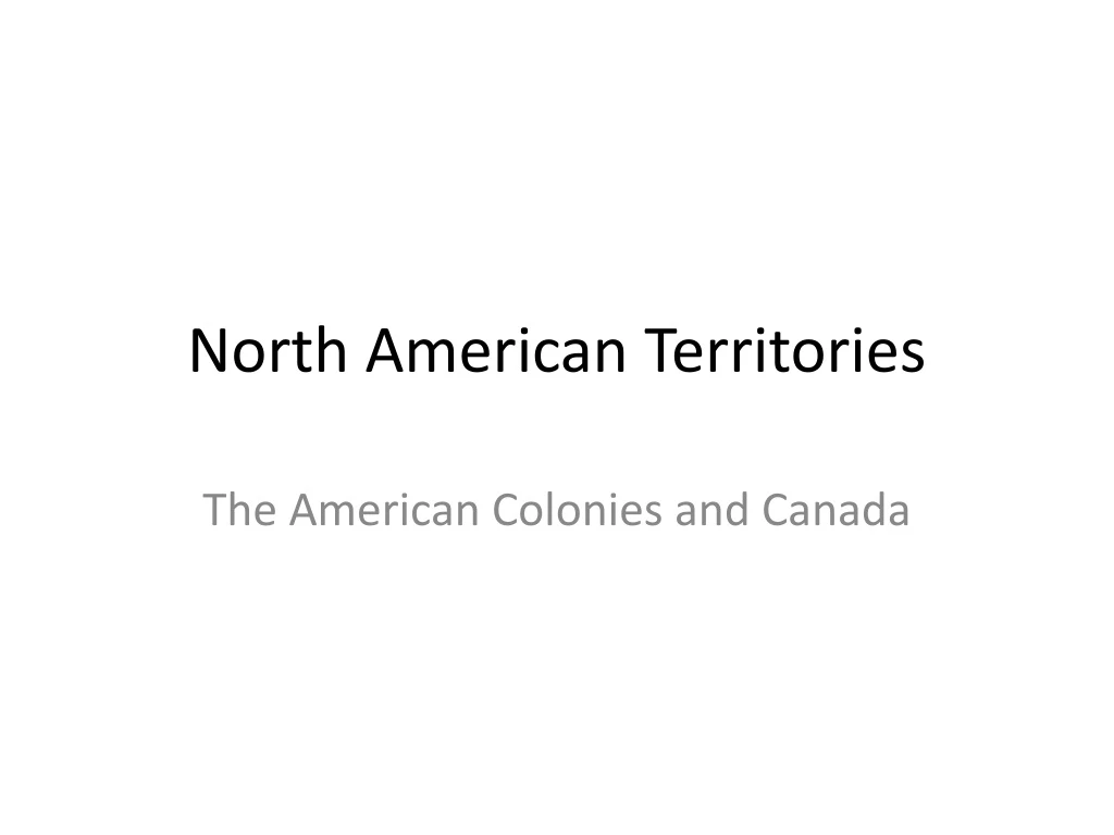 north american territories