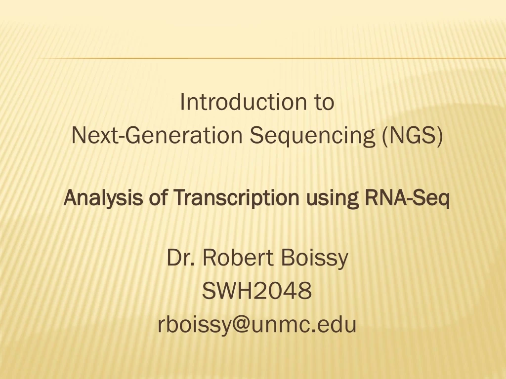 introduction to next generation sequencing