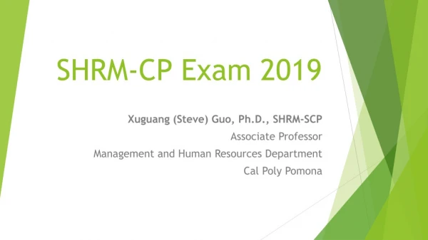 SHRM-CP Exam 2019