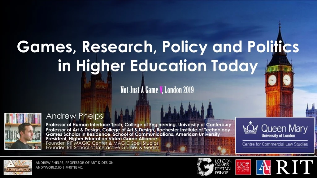 games research policy and politics in higher