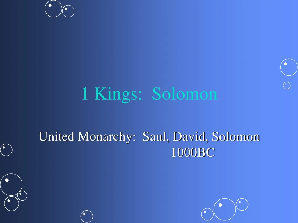 1 kings solomon