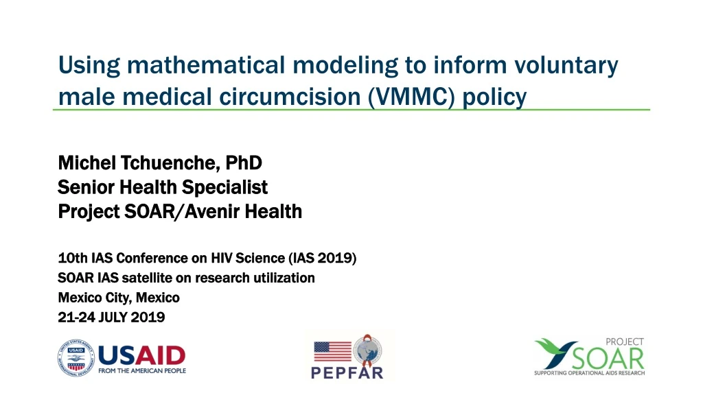 using mathematical modeling to inform voluntary male medical circumcision vmmc policy