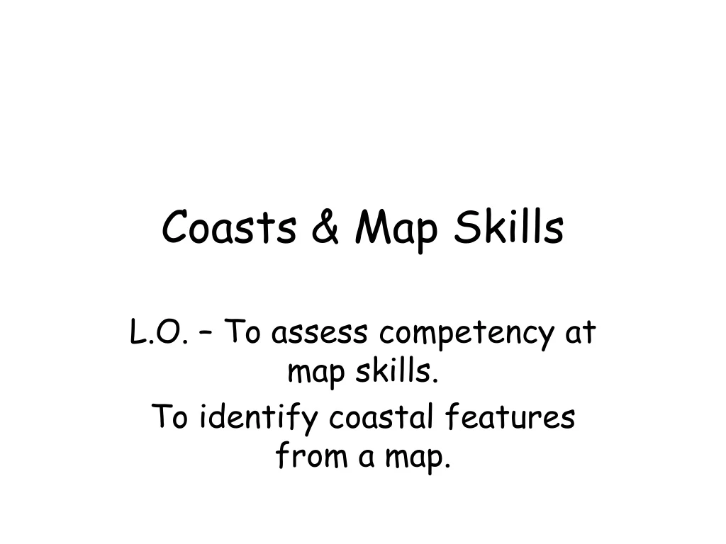 coasts map skills