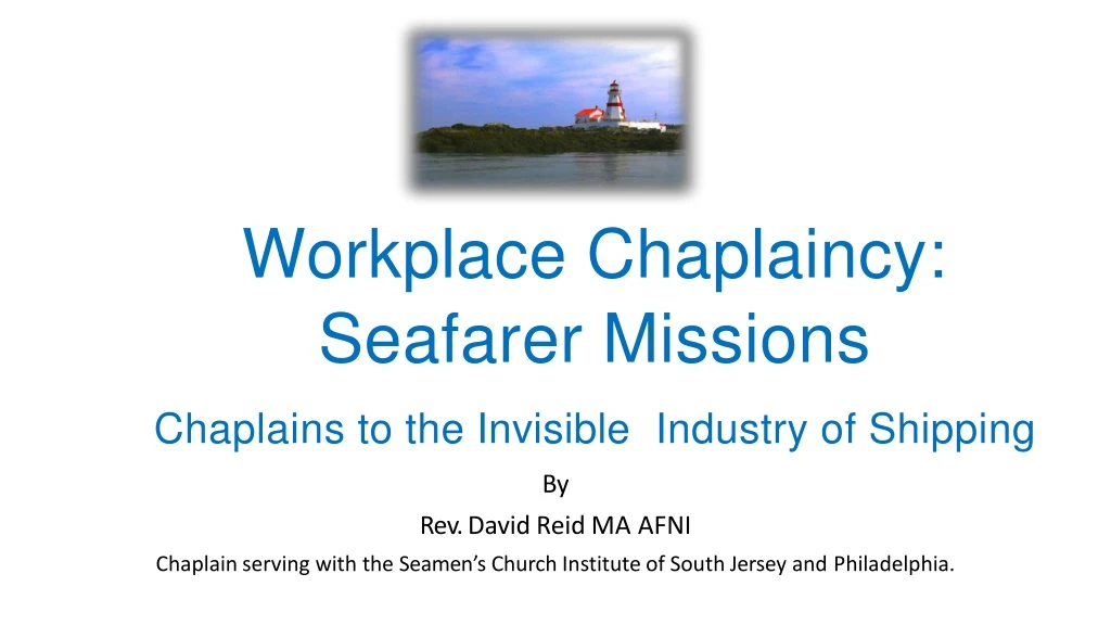 workplace chaplaincy seafarer missions chaplain
