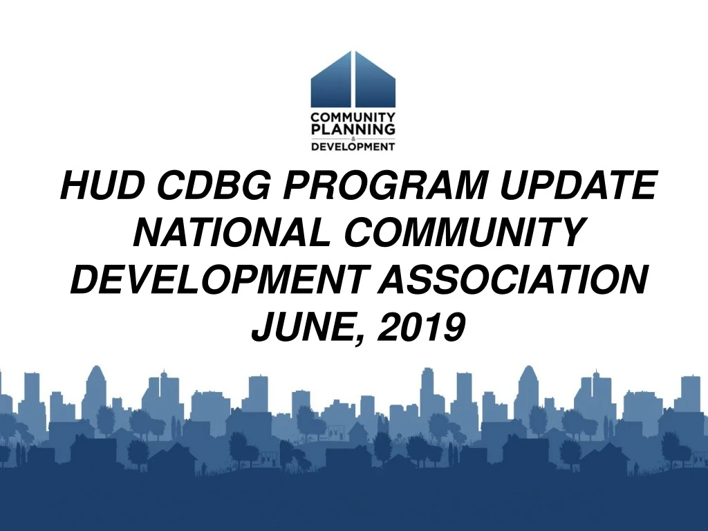 hud cdbg program update national community