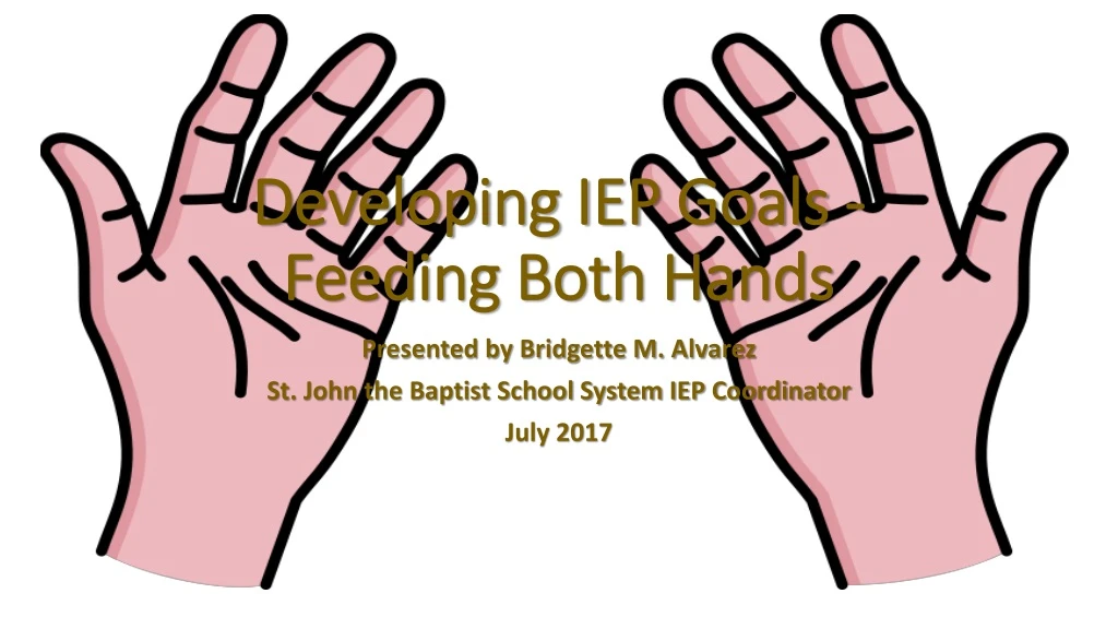 developing iep goals feeding both hands