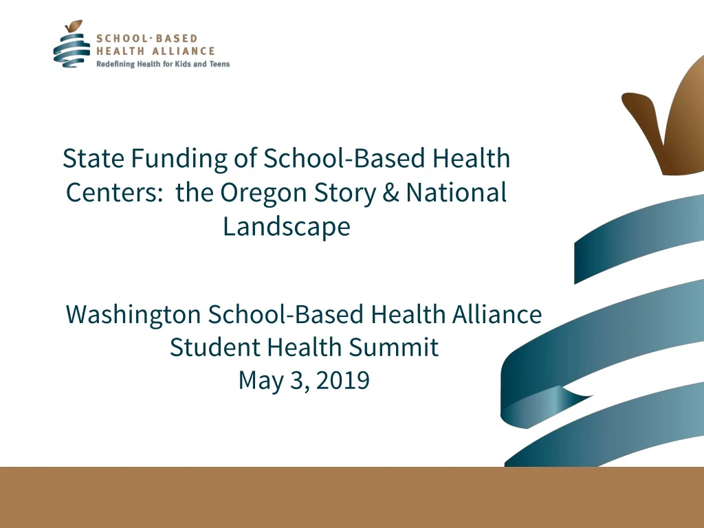 state funding of school based health centers the oregon story national landscape