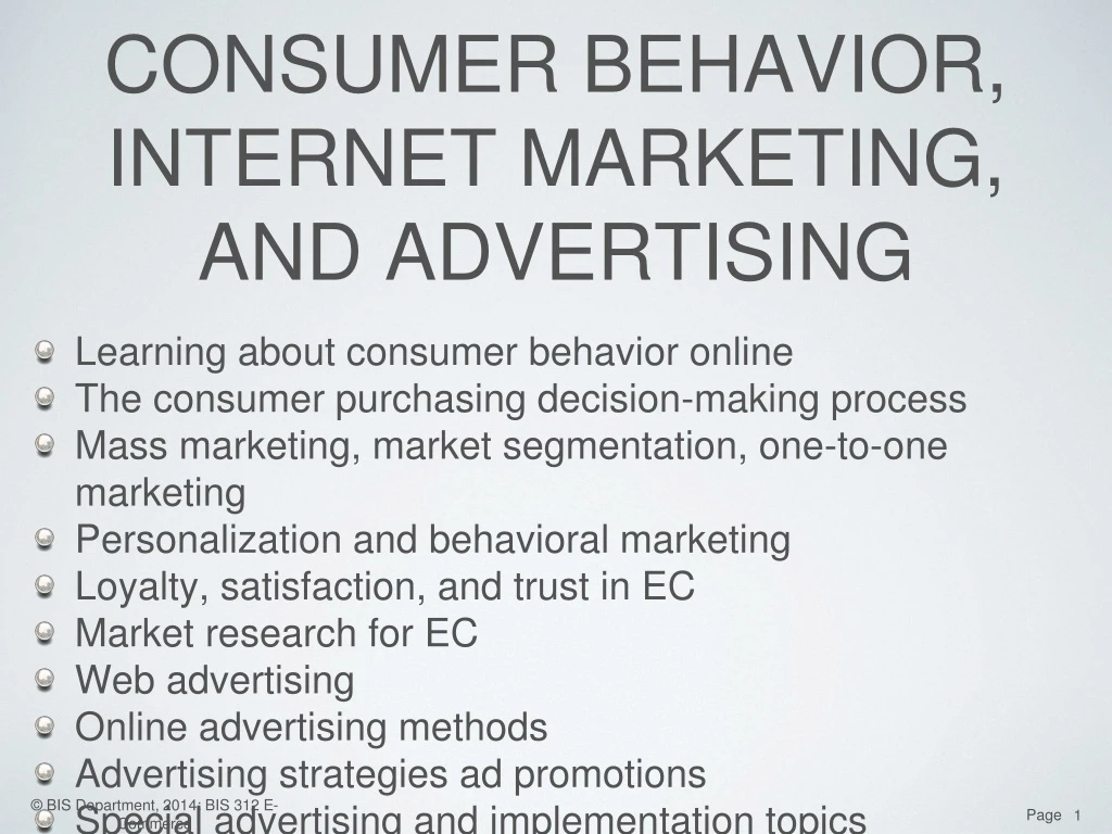 consumer behavior internet marketing and advertising
