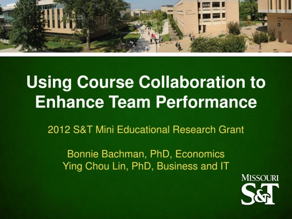 Using Course Collaboration to Enhance Team Performance