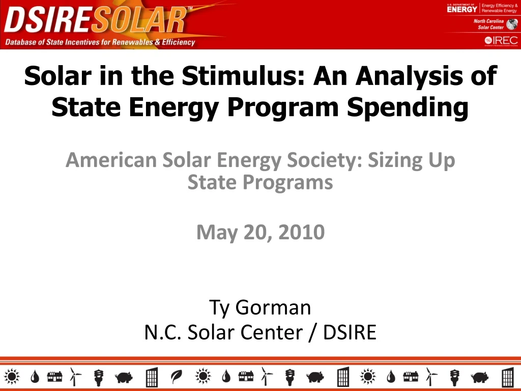 solar in the stimulus an analysis of state energy program spending