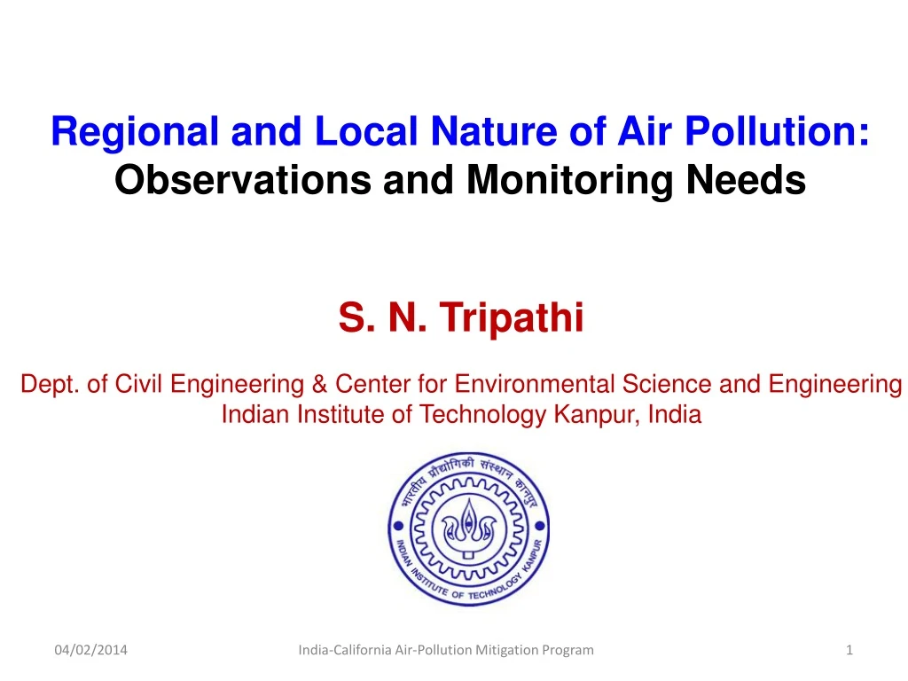 regional and local nature of air pollution