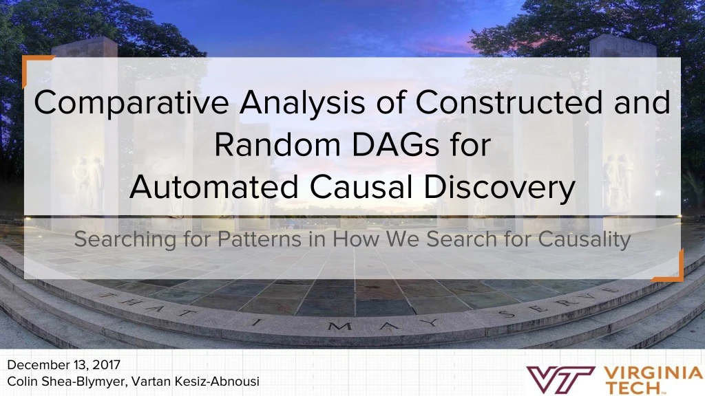 comparative analysis of constructed and random dags for automated causal discovery