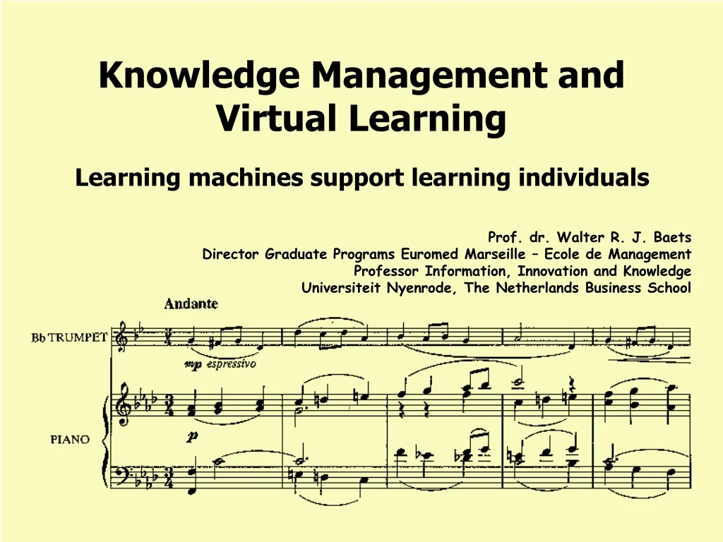 knowledge management and virtual learning