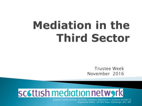 Mediation in the Third Sector