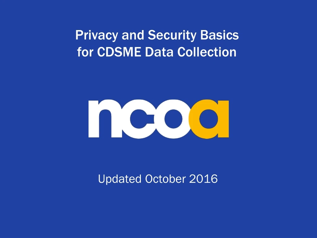 privacy and security basics for cdsme data collection