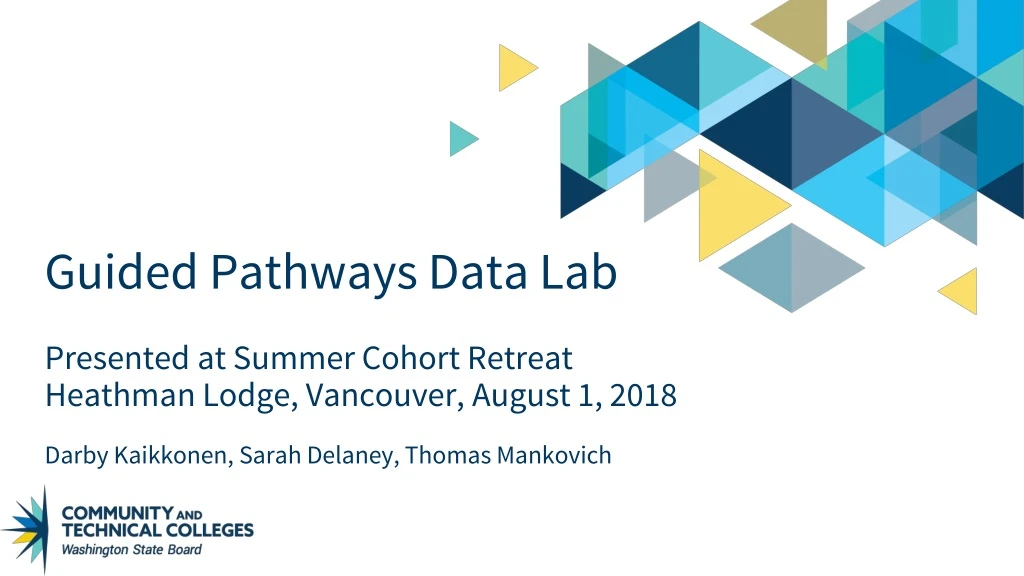 guided pathways data lab