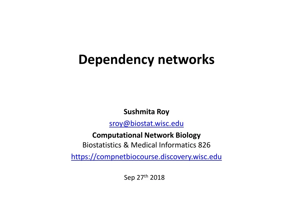 dependency networks