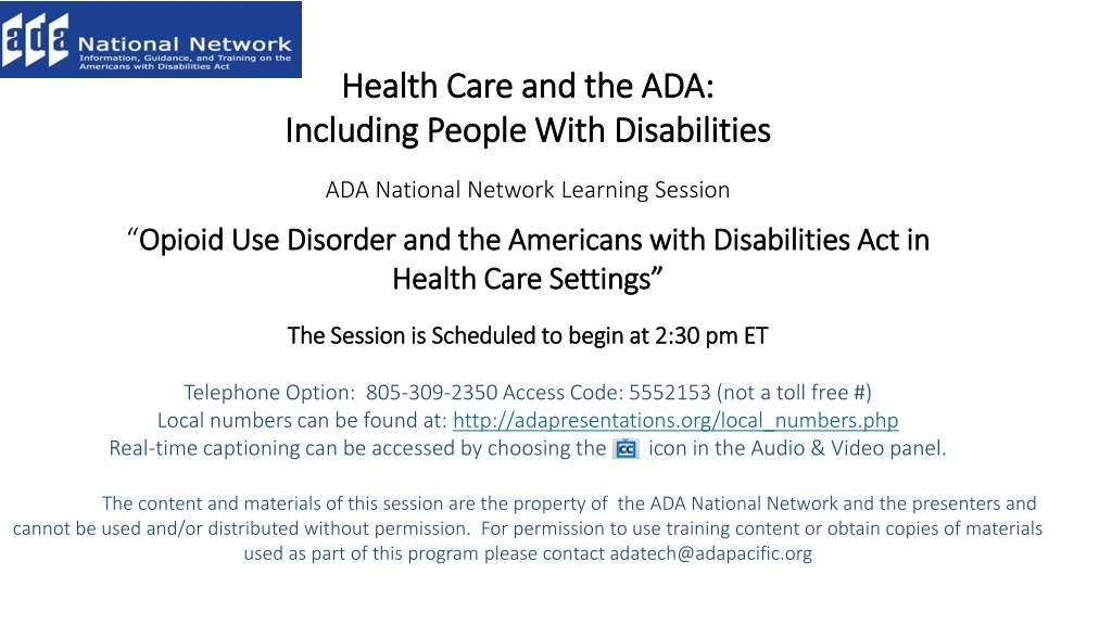 health care and the ada including people with
