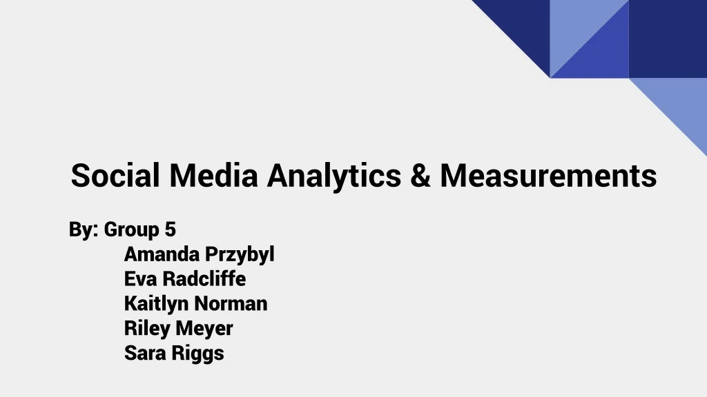 social media analytics measurements