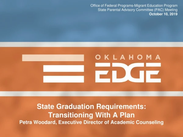 State Graduation Requirements: Transitioning With A Plan