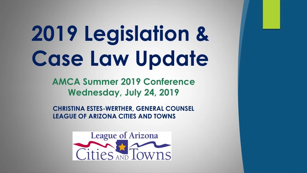 2019 legislation case law update