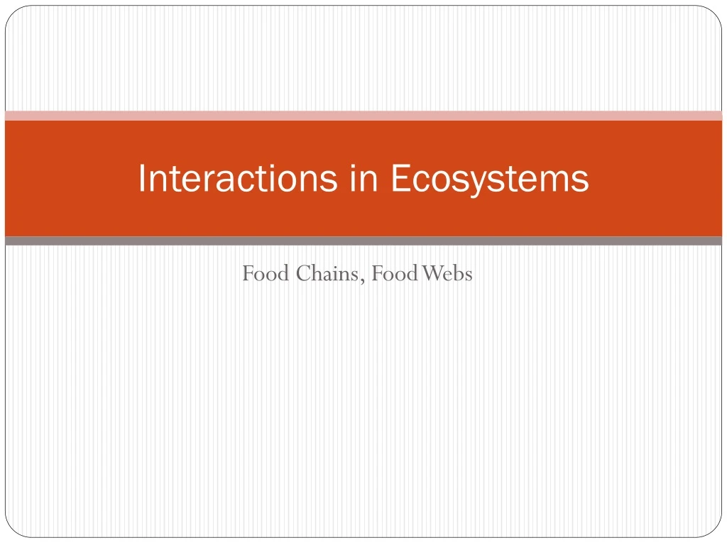 interactions in ecosystems