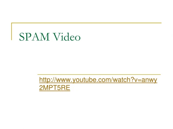 SPAM Video