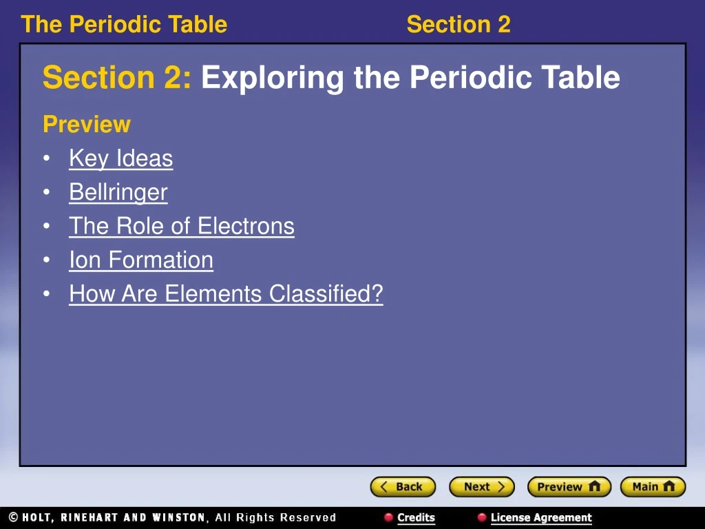 section 2 exploring the periodic table