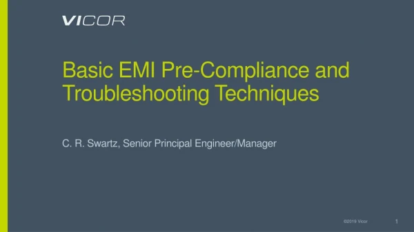 Basic EMI Pre-Compliance and Troubleshooting Techniques