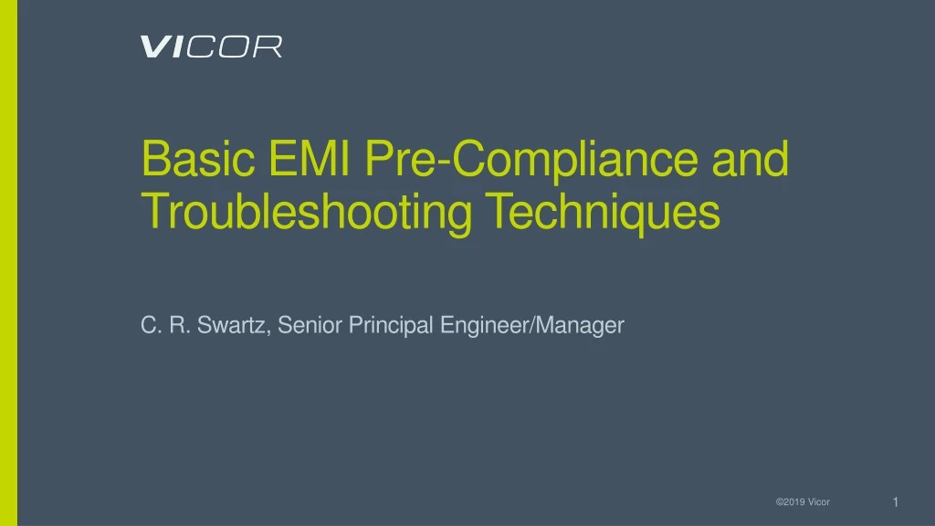 basic emi pre compliance and troubleshooting techniques