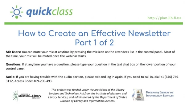 How to Create an Effective Newsletter Part 1 of 2