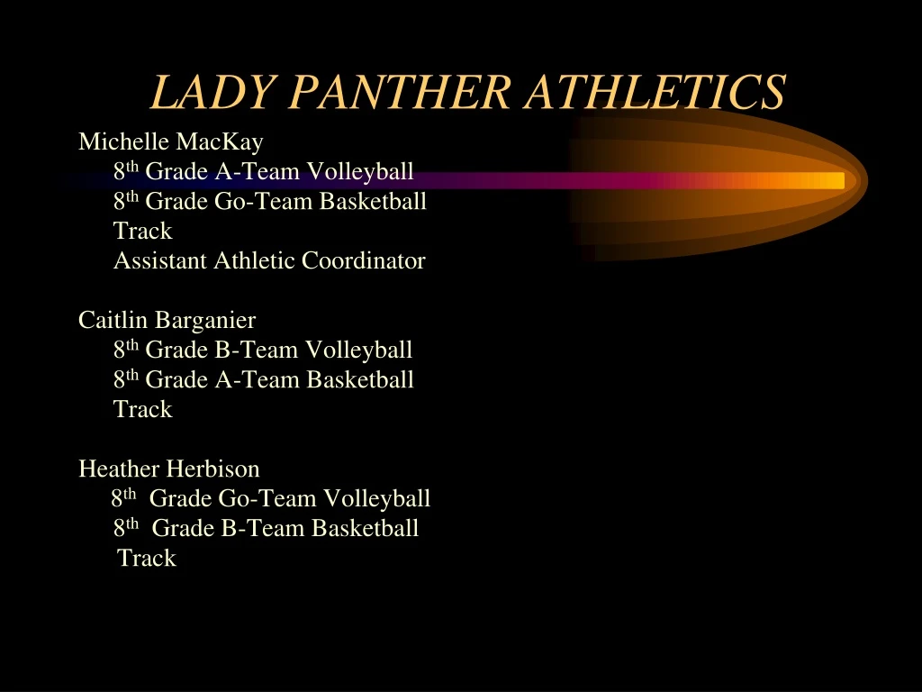 lady panther athletics