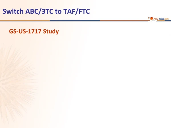 Switch ABC/3TC to TAF/FTC