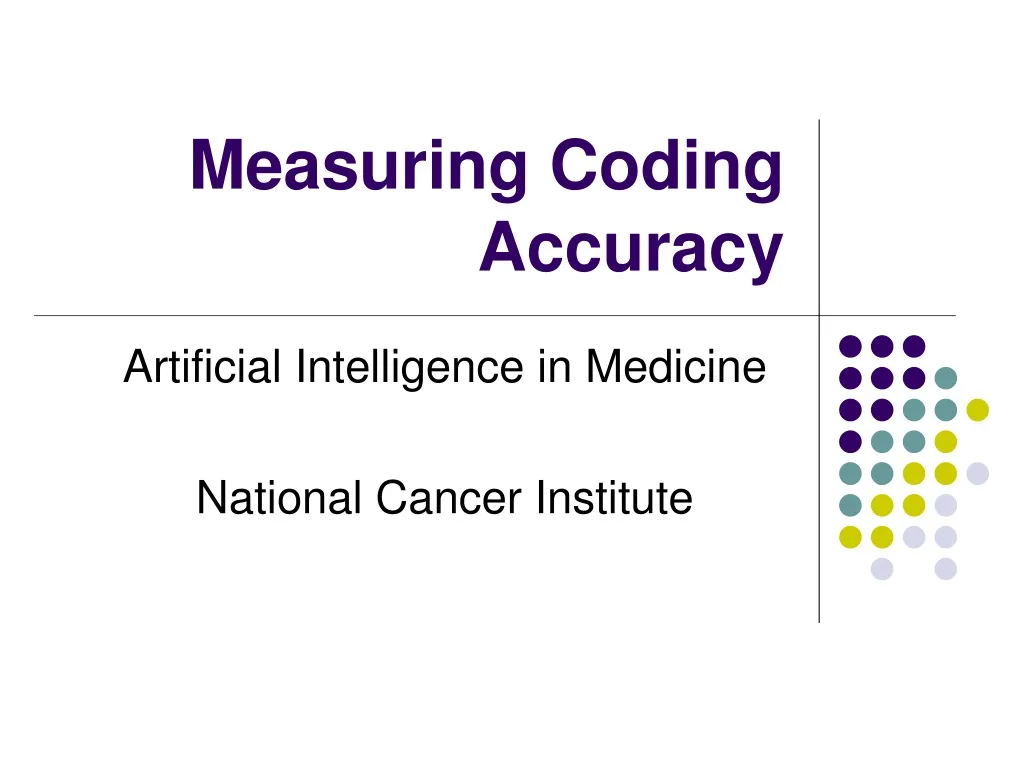 measuring coding accuracy