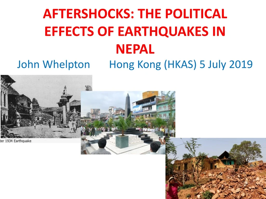 aftershocks the political effects of earthquakes in nepal