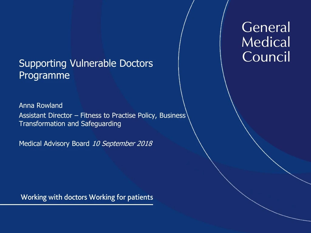 supporting vulnerable doctors programme