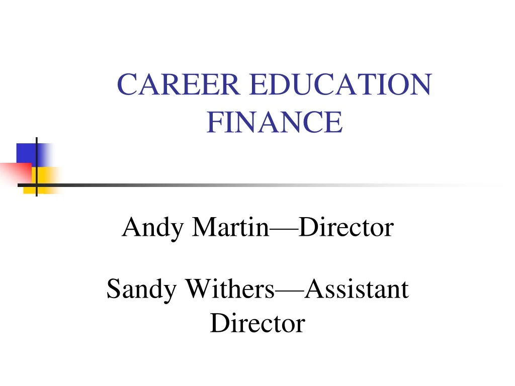 career education finance